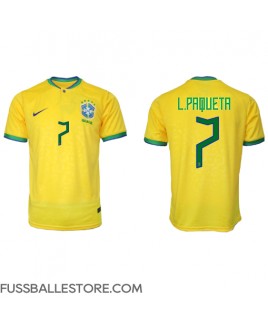 Günstige Brasilien Lucas Paqueta #7 Heimtrikot WM 2022 Kurzarm
